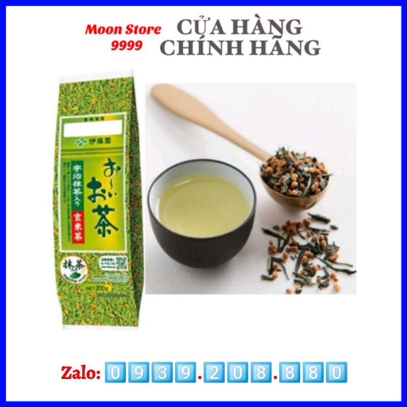 Trà GENMAI MATCHA Trà xanh gạo lức rang Kunitaro 200g Nhật Bản