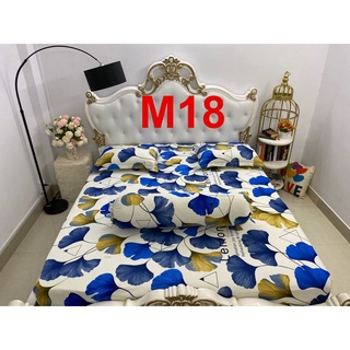 [GIÁ RẺ NHẤT] BỘ DRAP THUN LẠNH HÀN QUỐC MẪU LÁ 4 MÓN