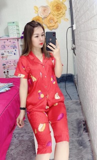Pijama lụa gấm cao cấp(bộ lửng)