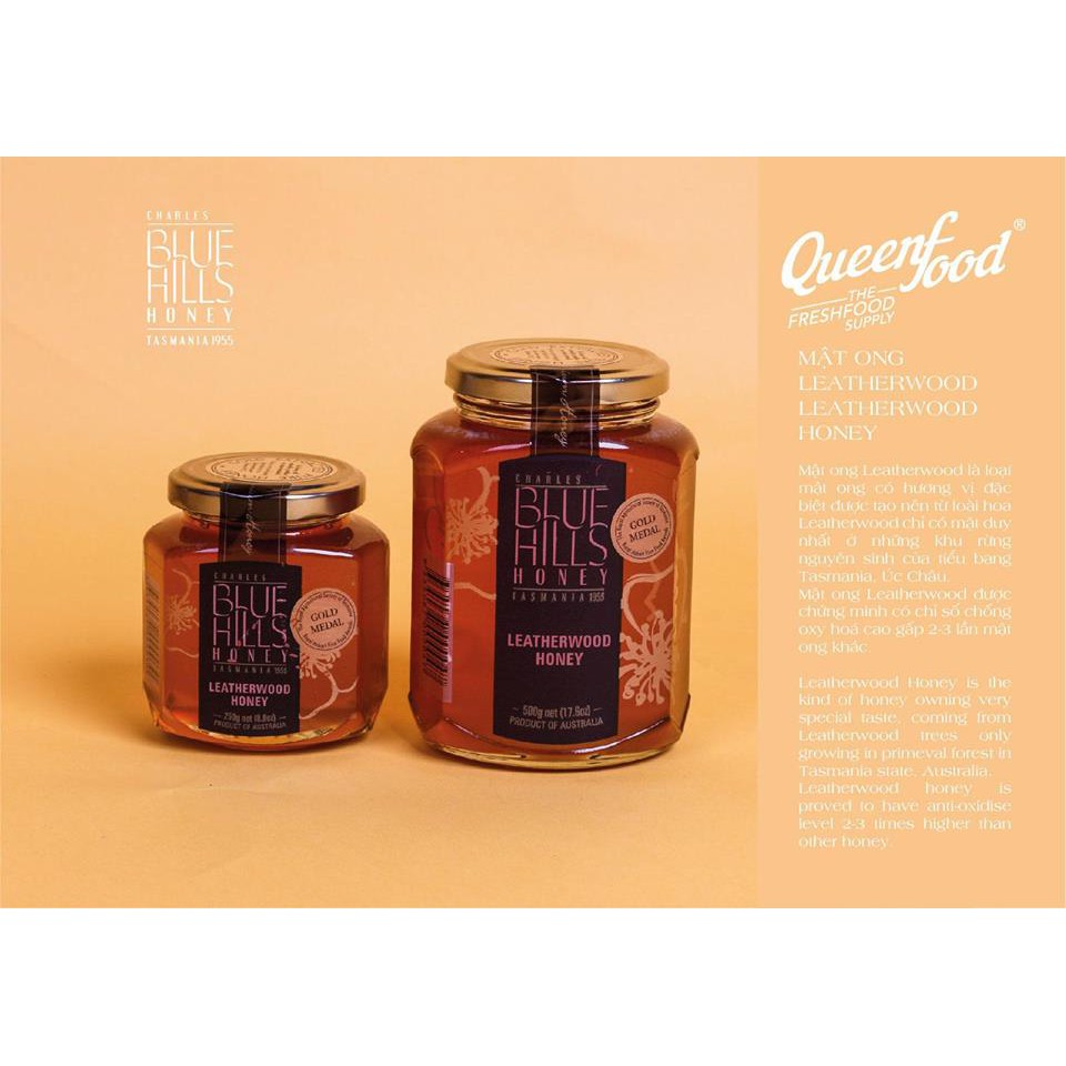 Mật Ong Leatherwood Blue Hills 250gr Rừng Tasmania Úc