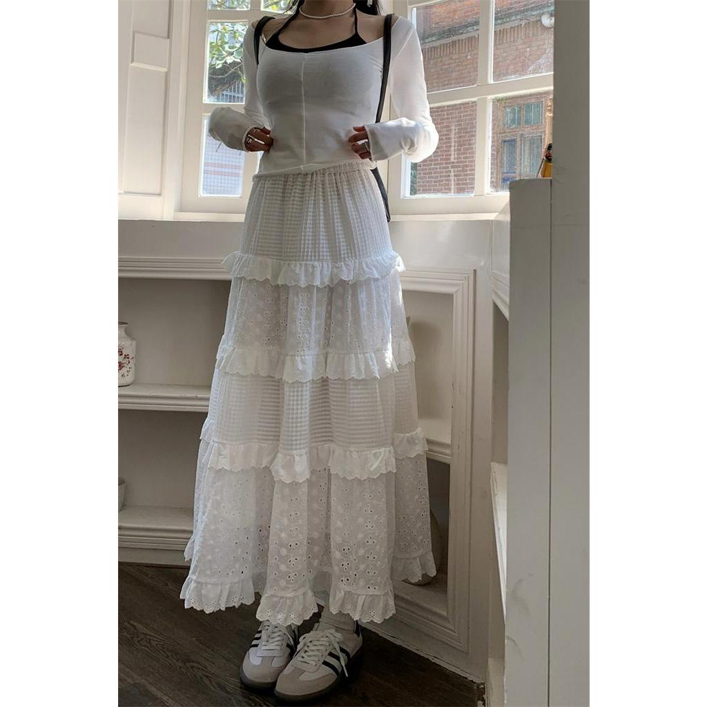 Chân Váy Tầng Nhiều Tầng Thêu Hoa Xinh Xắn 62053
