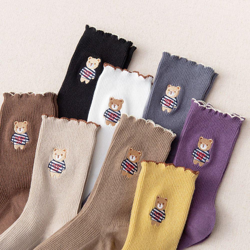 AROMA Đôi Vớ Thoáng Khí Họa Tiết Hoạt Hình Dễ Thương Cho Nữ