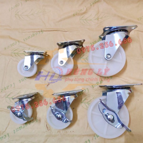 Bánh Xe 7cm nhựa không phanh phụ tùng Hùng Lỳ