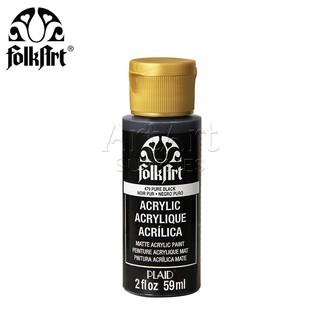 MÀU FolkArt ® Acrylic  2 OZ Pure Black - K479