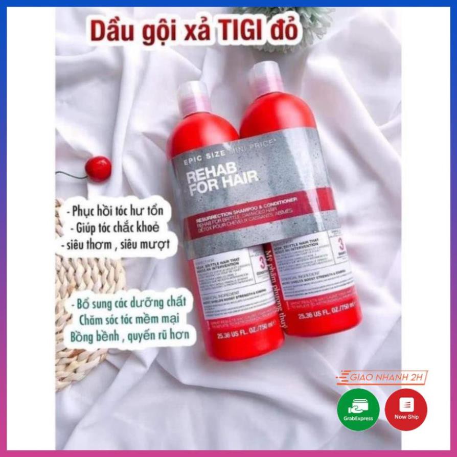 [Chính Hãng] [HÀNG HOT]  TIGI BED HEAD ĐỎ - CẶP DẦU GỘI + XẢ PHỤC HỒI HƯ TỔN - 2 CHAI 750ML Chuẩn chính hãng USA | BigBuy360 - bigbuy360.vn