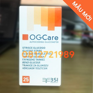 [Mẫu mới] Que thử đường huyết Ogcare 25 que - Chính hãng
