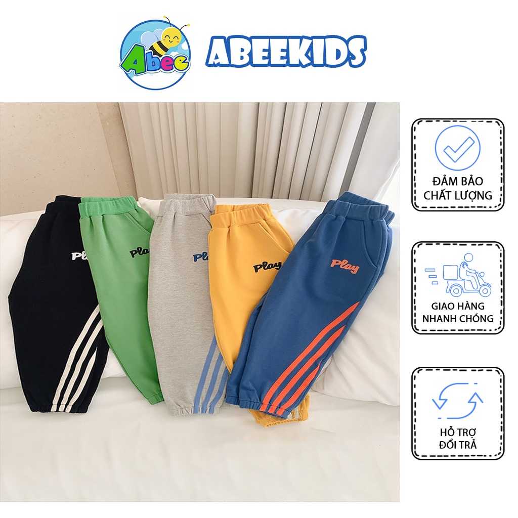 Quần Nỉ Da Cá Thời Trang Thu Đông Kẻ Cho Bé Trai Và Bé Gái Size 8-26kg QN03