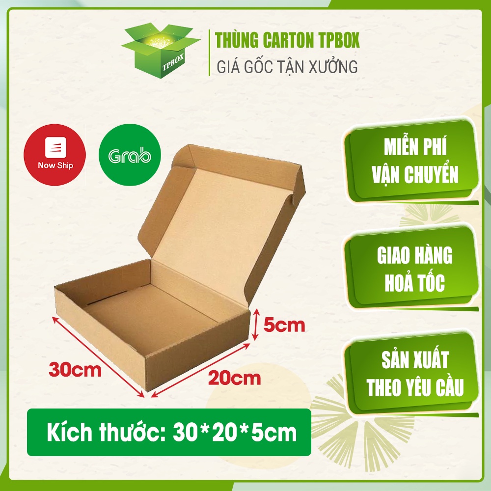 Hộp giấy carton nắp gài size 30x20x5