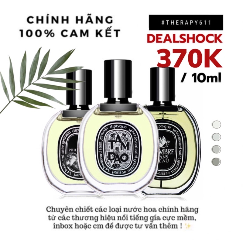 [𝗦𝗔𝗟𝗘]..::✨Mẫu thử nước hoa Diptyque EDP Black Perfume Peppermint Test 5ml/10ml/20ml ✨::..