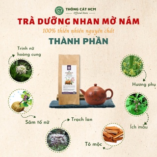Trà thảo mộc dưỡng nhan mờ nám THÔNG CÁT hết nám, tàn nhan da hồng hào mịn màng