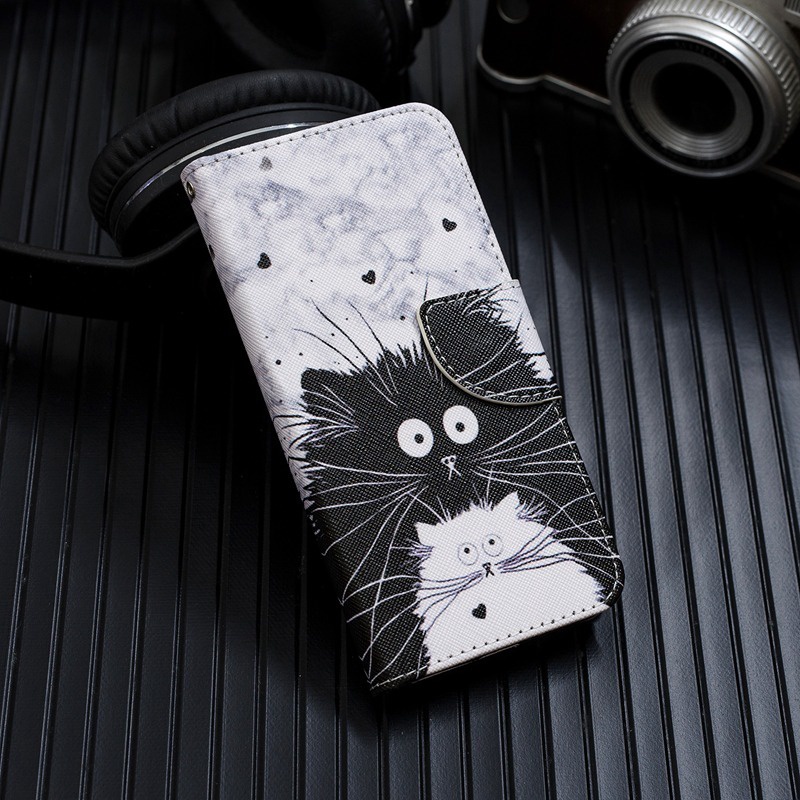 Ốp điện thoại hình mèo trắng đen cho Redmi K20 Pro Flip Note7 Pro / 7A / Note5