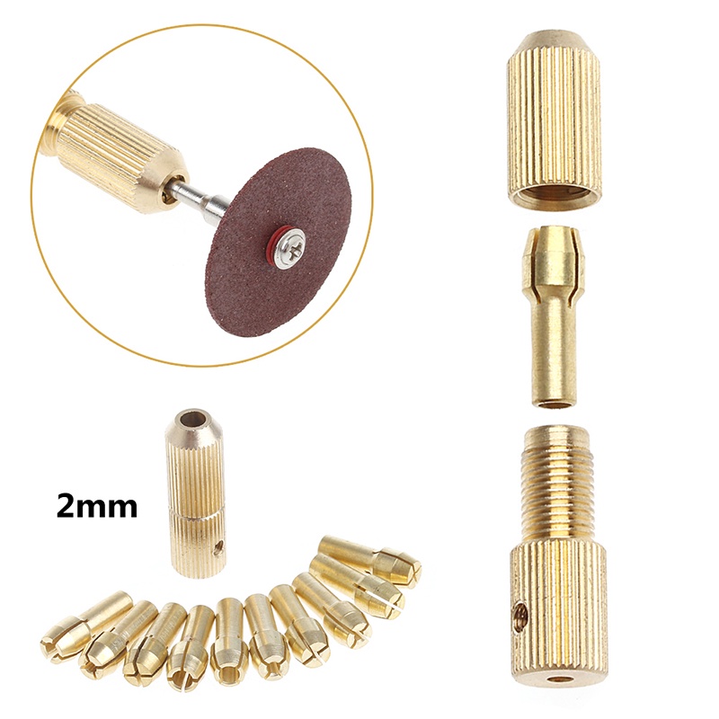 Bộ 10 Đầu Kẹp Mũi Khoan Điện 0 5-3 2mm + 2mm Chuyên Dụng