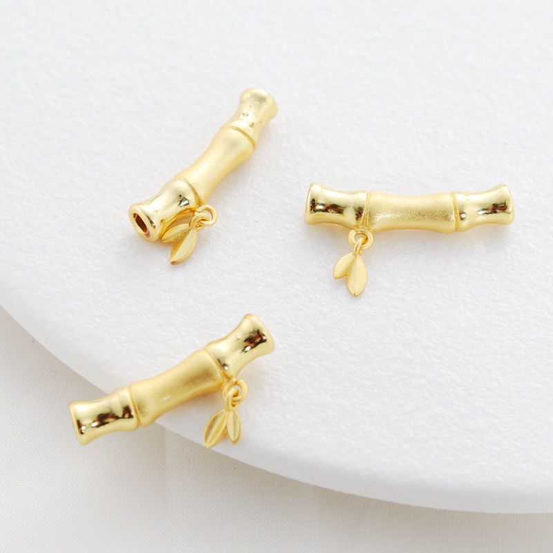 Lá Tre Mạ Vàng 18k 5 * 25mm 2mm Chuyên Dụng Làm Vòng Tay/Trang Sức