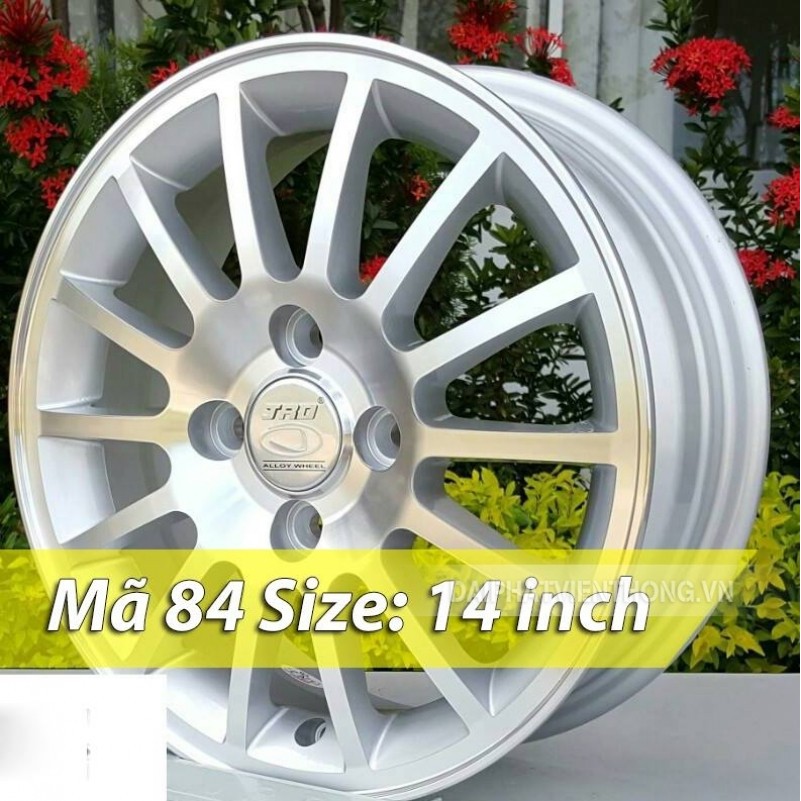 084 Mâm xe hơi ô tô 14 inch trắng (4 CÁI)