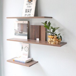 Kệ Gỗ Trang Trí Treo Tường 3 Thanh Ngang Màu Vân Gỗ SIB DECOR - KT003-468