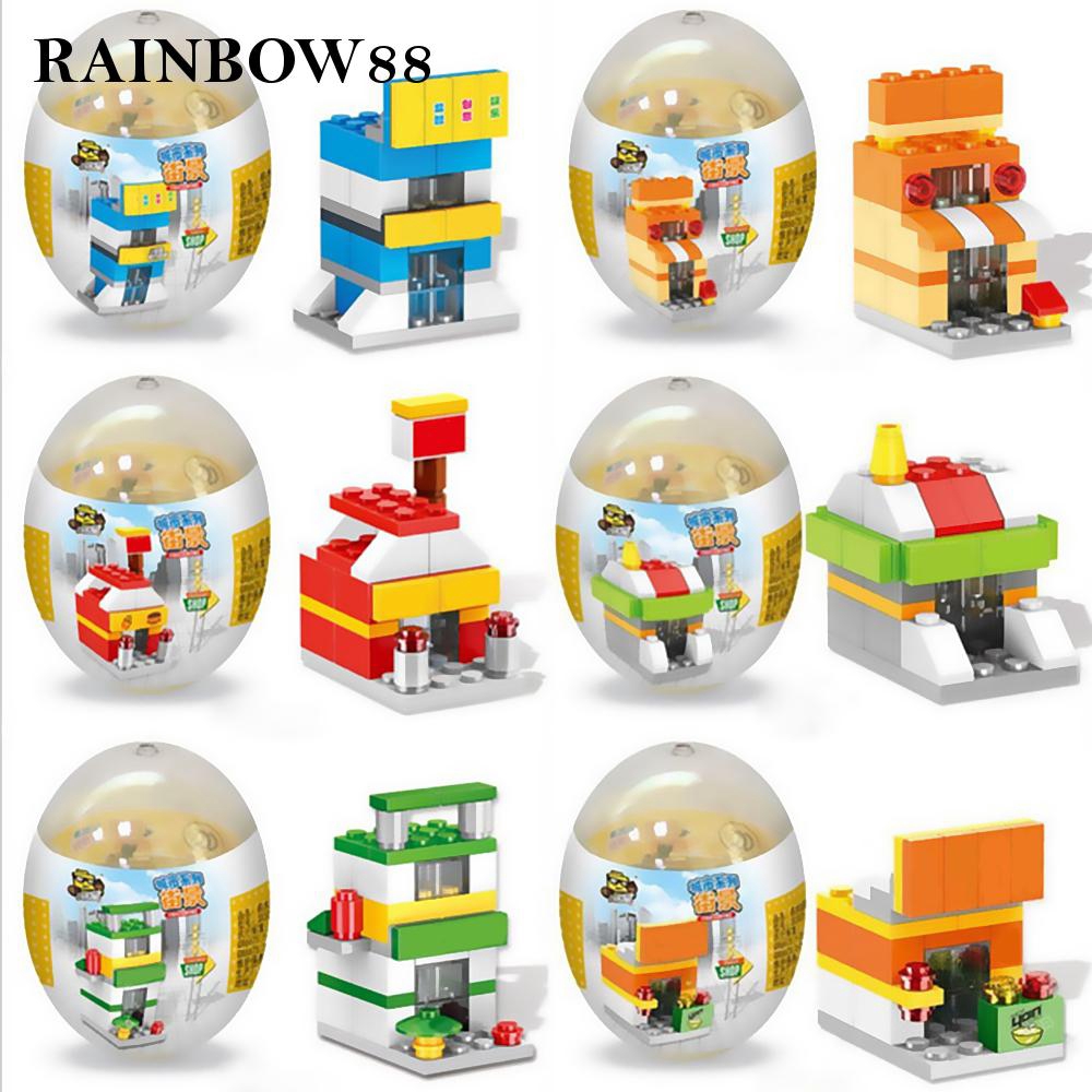 Building Blocks Puzzle Crea*tive Egg Self-Locking for Kids Children Gifts