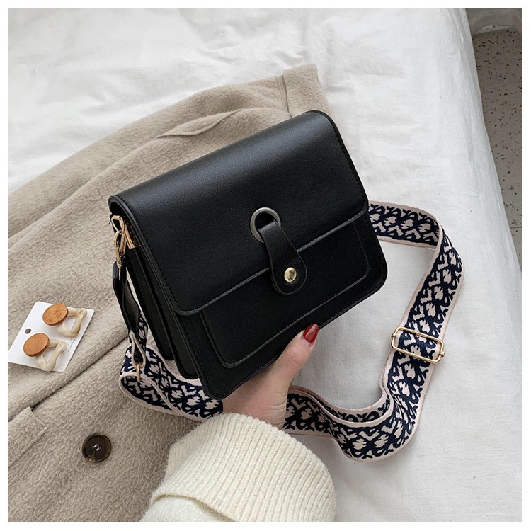 TÚI ĐEO CHÉO NỮ 2 NGĂN QUAI VẢI DA MỀM TT 29