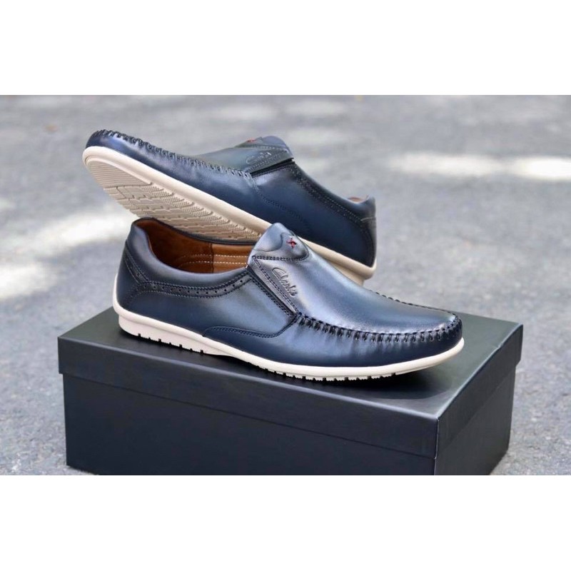 Giày lười Clarks da thật 100%