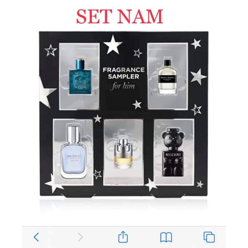 SET NƯỚC HOA MINI NAM 3-15ml (có bill Us- Auth)
