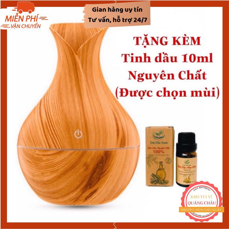 Máy Xông Tinh Dầu FREESHIP[MUA 1 TẶNG 1] Máy Xông Tinh Dầu Hoa TULIP Phun Sương Tạo Ẩm TẶNG Tinh Dầu 10ml Nguyên Chất