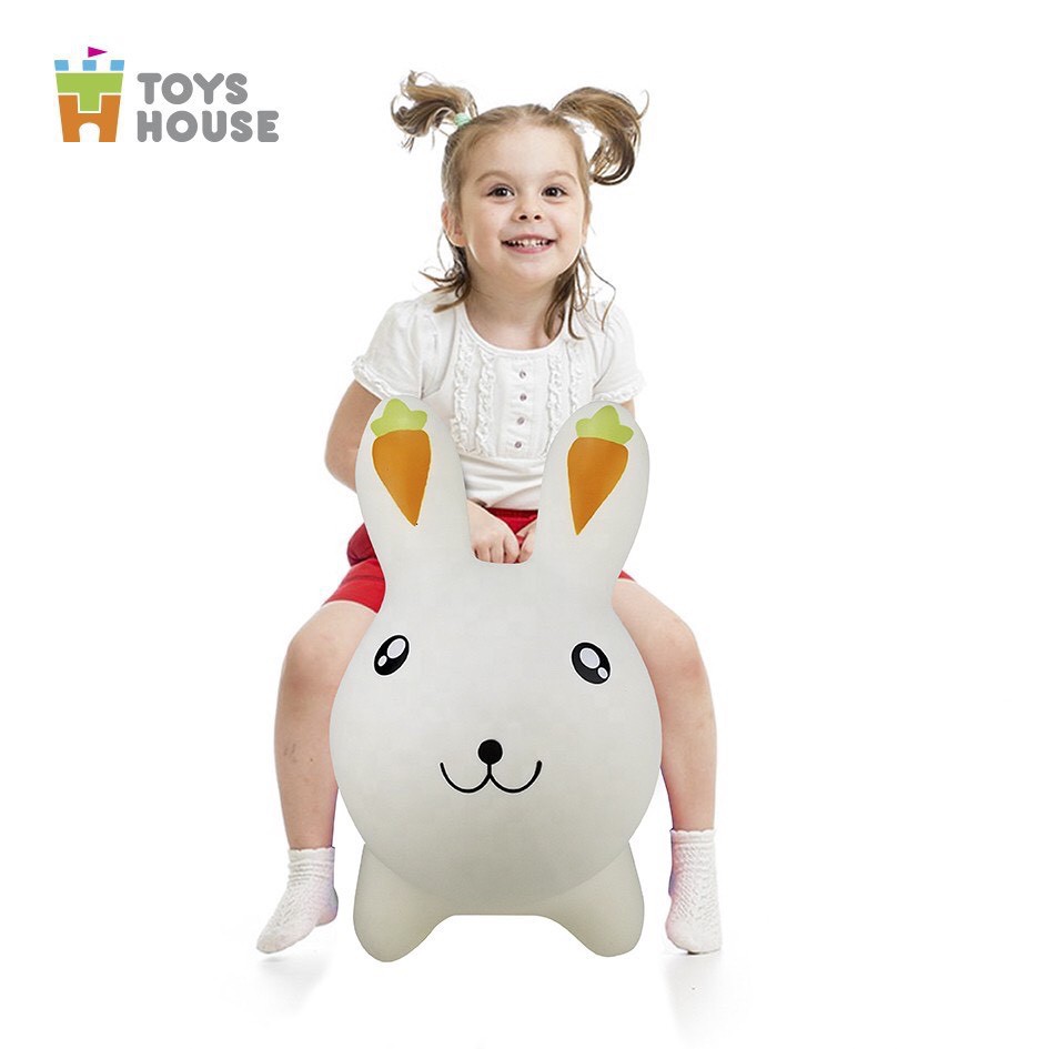 Thú nhún trẻ em hình thỏ Toys house - Tiêu chuẩn Xuất khẩu Châu Âu EN71 - Đồ chơi vận động cho bé từ 8 tháng