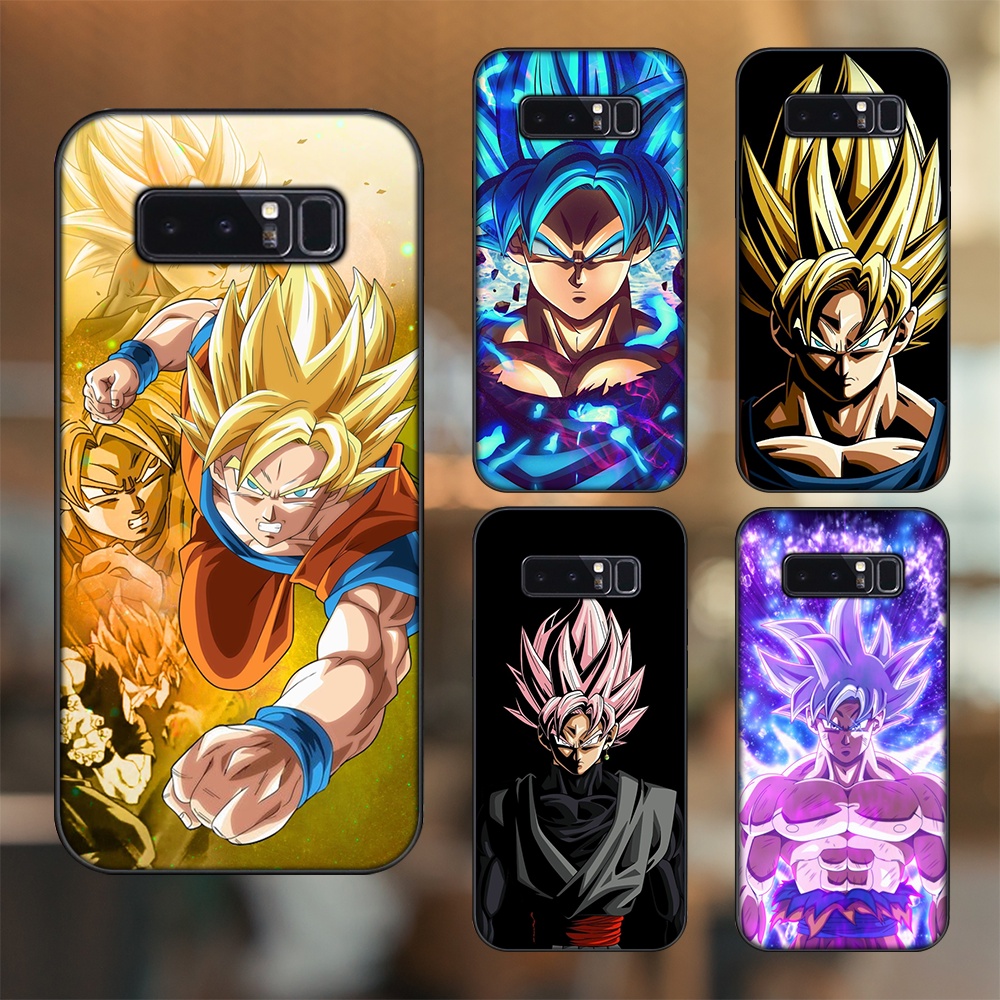 Ốp lưng Samsung Note 8 viền đen in hình Goku Dragon Ball