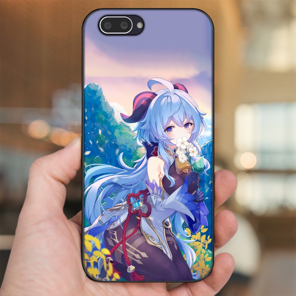 Ốp lưng Oppo A3S viền đen in hình Ganyu Genshin Impact