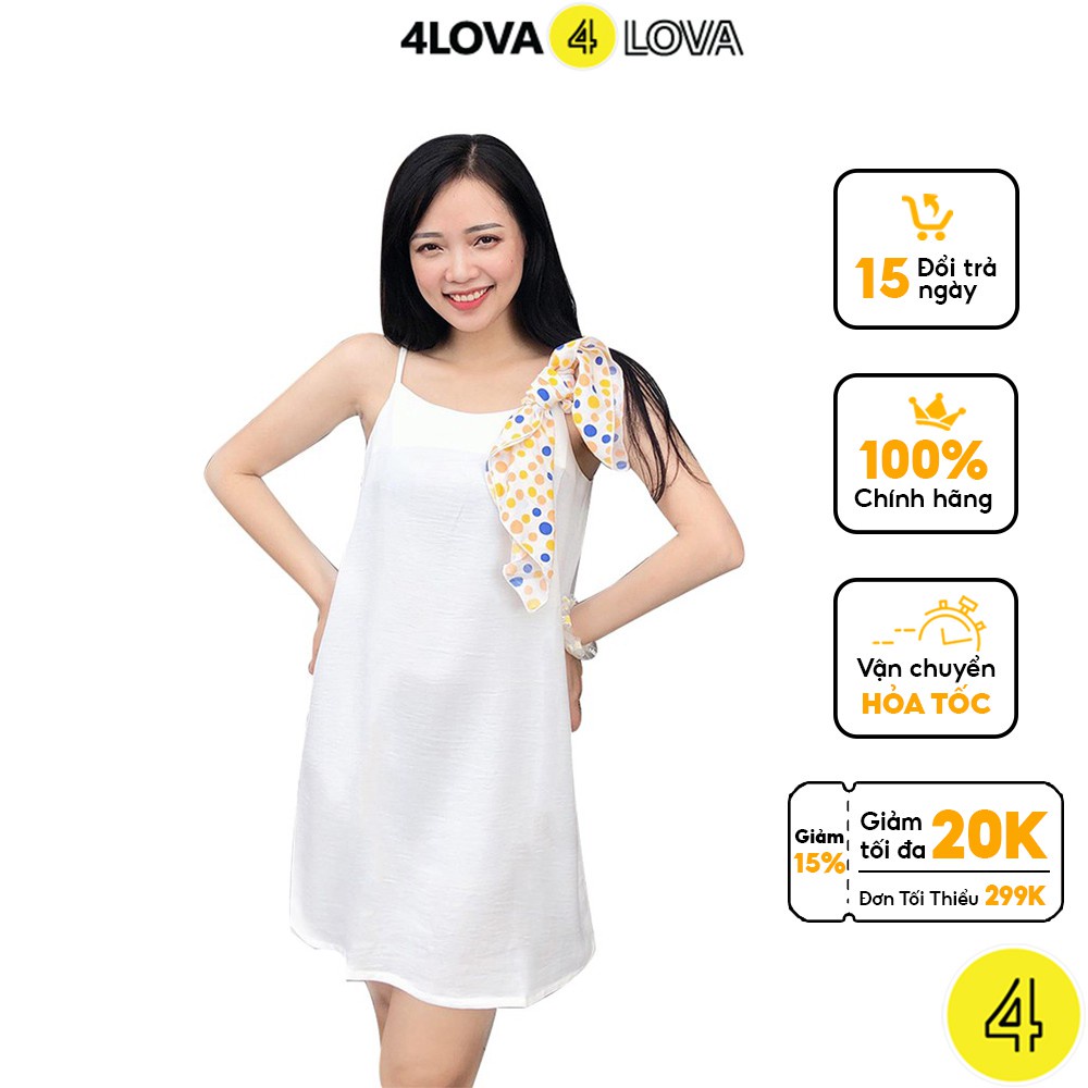 Váy đầm 2 dây nữ basic 4LOVA dáng suông chất đũi lụa cao cấp - HÀNG MỚI VỀ