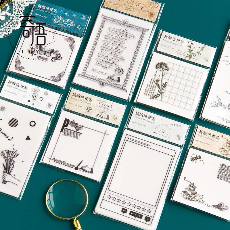 Bộ 30 Giấy Dán Ghi Chú Kiểu Dáng Retro Sáng Tạo