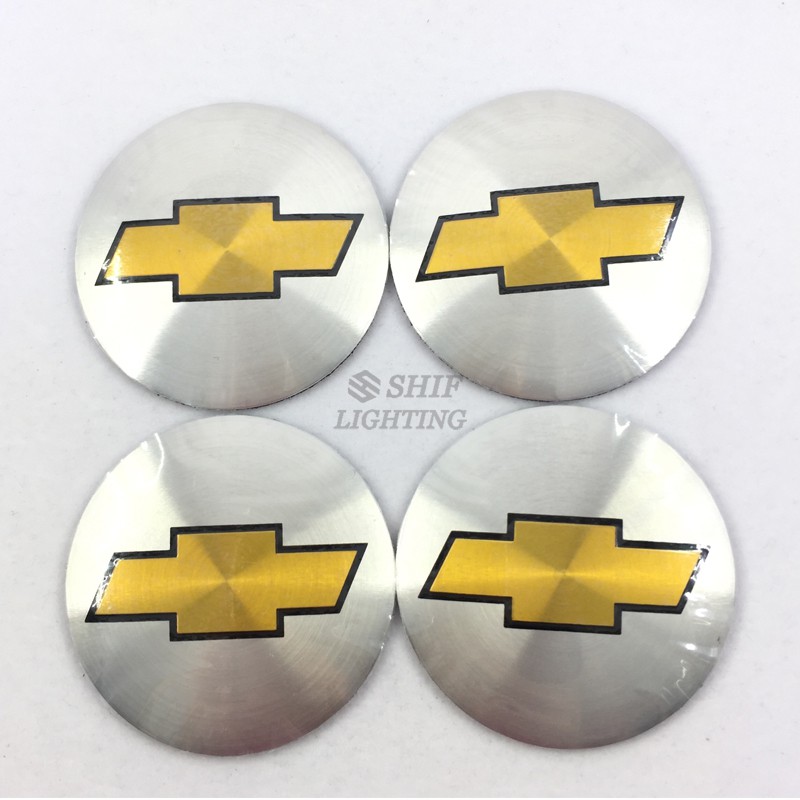 Set 4 ốp dán nắp trung tâm lốp bánh xe Chevrolet
