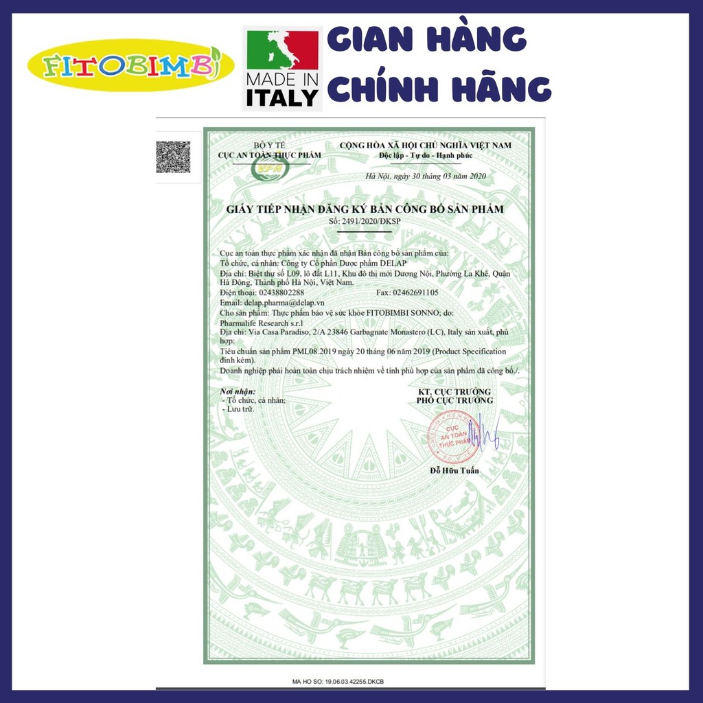 Fitobimbi Sonno -  Siro giúp trẻ ngủ ngon giấc tự nhiên (30ml) | Thế Giới Skin Care