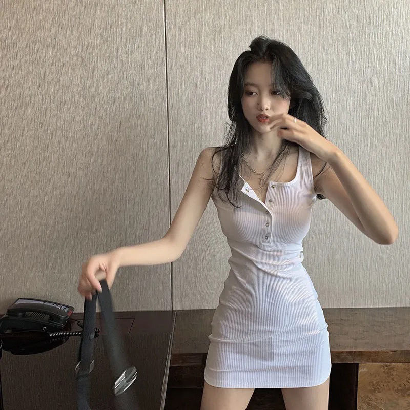 Đầm không tay cổ tròn ôm dáng thời trang gợi cảm dành cho nữ | BigBuy360 - bigbuy360.vn