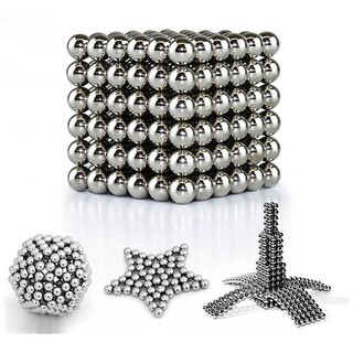 [FREE SHIP] Nam châm Buckyballs 5mm Hình tròn 216 viên(Bạc)