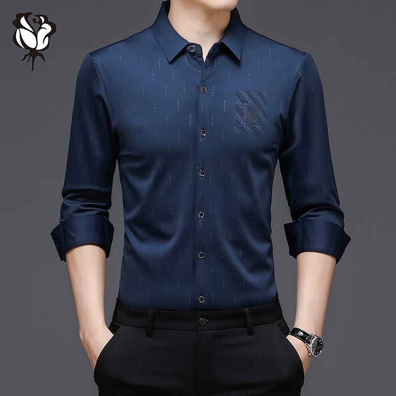 Áo Sơ Mi Tay Dài Kẻ Sọc Caro 3 Màu Sắc Phong Cách Hàn Quốc Cho Nam