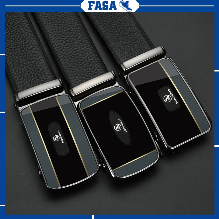 Thắt lưng da nam khoá tự động sang trọng lịch lãm FASA STORE, Dây lưng nam thời trang mặt khoá vuông 3 mẫu trending 2022