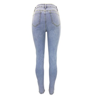 Quần Jeans Lưng Cao Đan Dây Cá Tính Cho Nữ