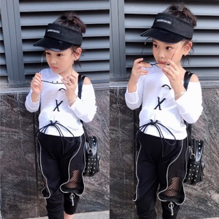 Combo 2 ri bộ thể thao bé gái