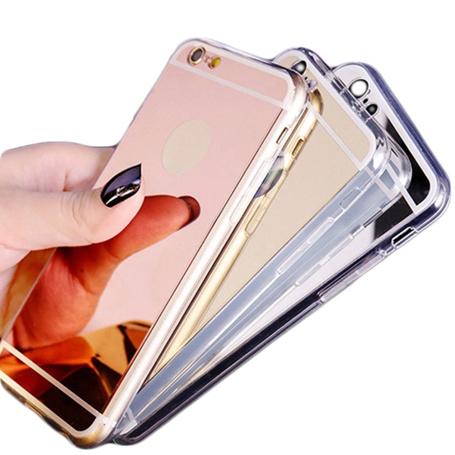 Ốp điện thoại mềm tráng gương cho iPhone 4 4s 5 5s 7 Plus
