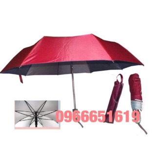 1 ô dù gấp 3 to đại một màu , kẻ các màu trắc chắn chống tia UV