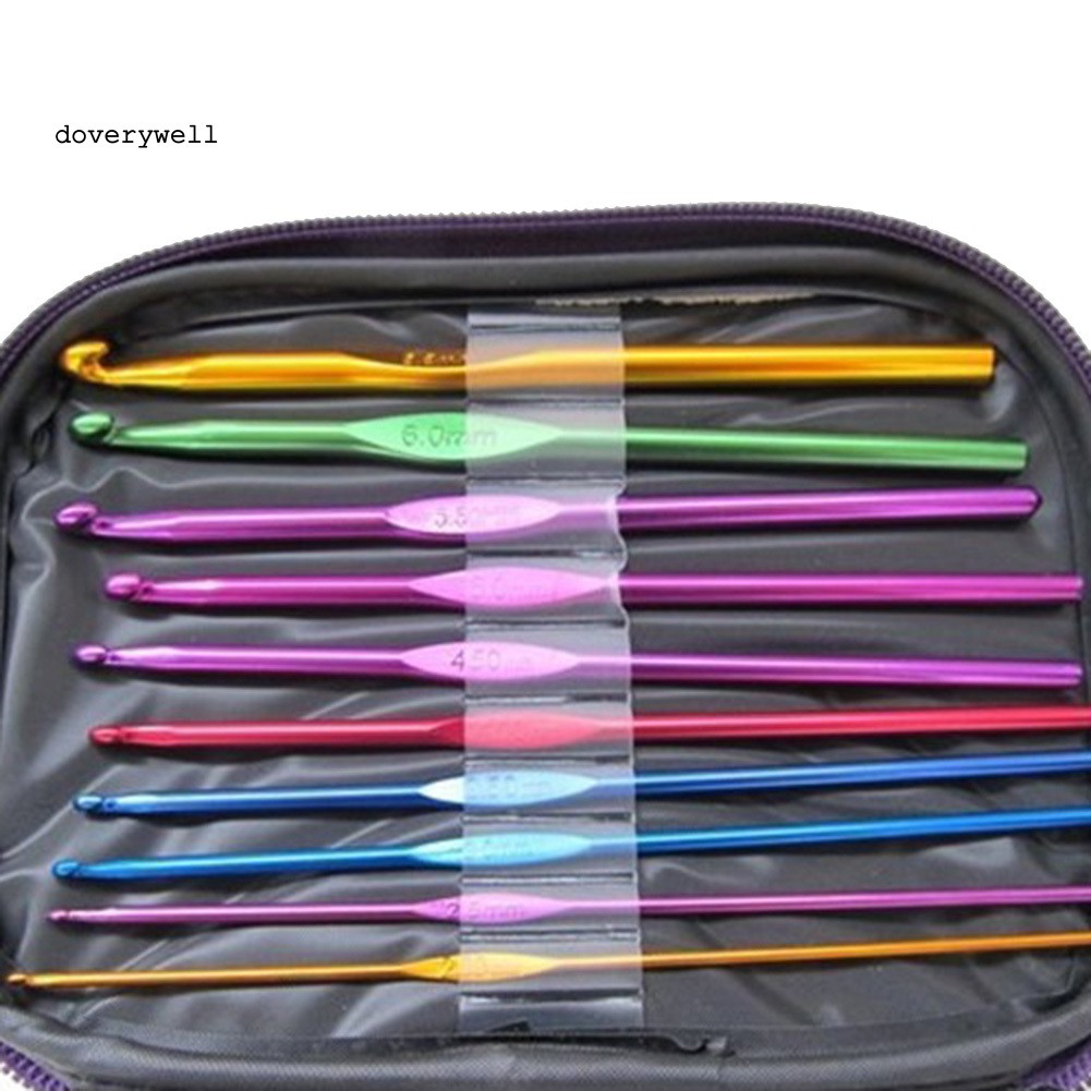 Set 22 kim đan móc len bằng hợp kim nhôm