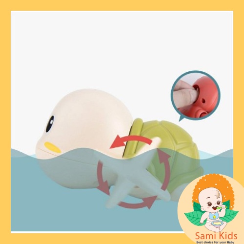 Đồ chơi nhà tắm rùa vịt cá bơi trong nước, heo chút chít cho trẻ em, đồ chơi vặn cót thả bồn tắm bé trai gái  SAMI KIDS