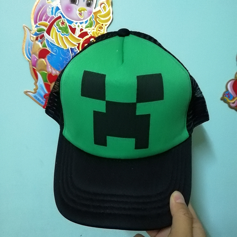 Mũ Lưỡi Trai Phối Lưới In Hoạt Hình minecraft 6 Kiểu Tùy Chỉnh Thời Trang Mùa Hè Cho Bé Trai Và Gái
