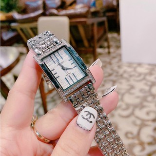 Đồng hồ nữ Hermes dây thép không gỉ, hàng full box, thẻ bảo hành 12 tháng - đồng hồ HM