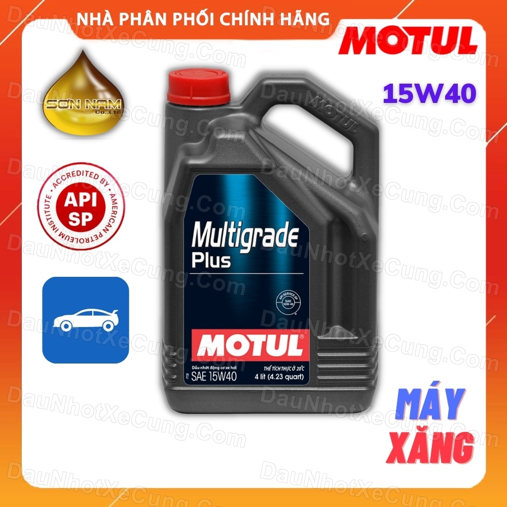 Dầu nhớt motul 10w40 SP ô tô Multigrade Plus 15W40 API SP 4L Máy Xăng