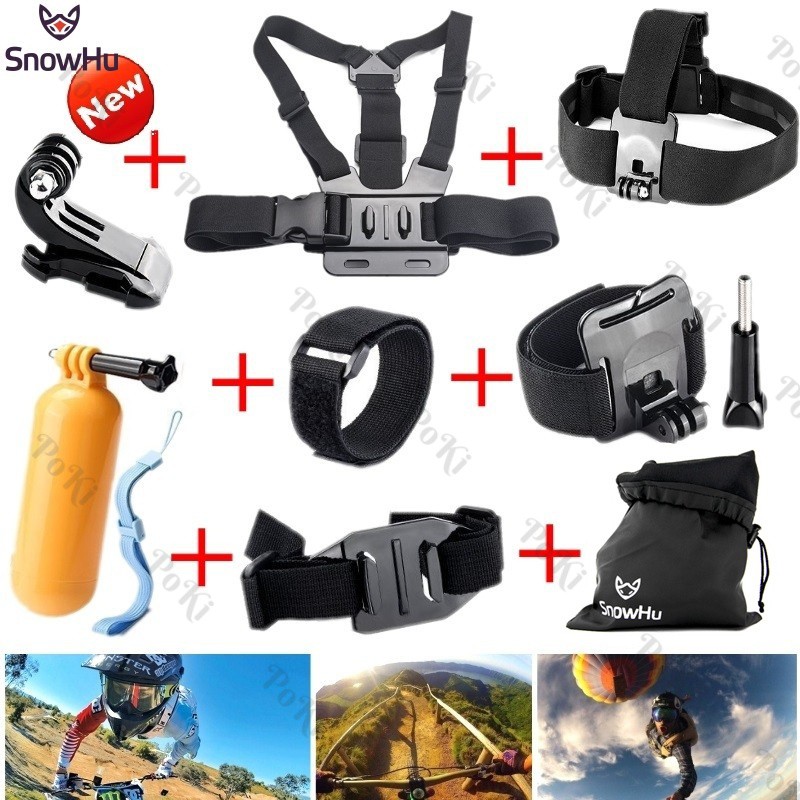 Bộ phụ kiện GOPRO, SJCAM 7 in 1 + FREE 1 phao nổi gắn camera, hàng thể thao chuyên dụng cao cấp cho dân phượt - POKI