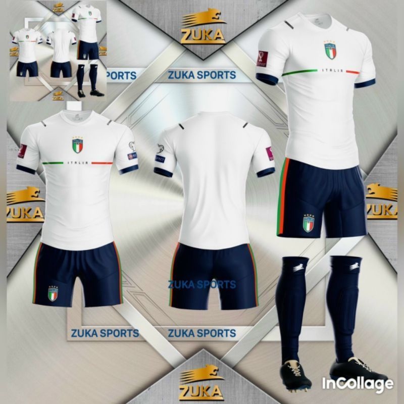 Bộ Quần Áo Đá Bóng Italia Vải Thái Mới Về Hè 2021
