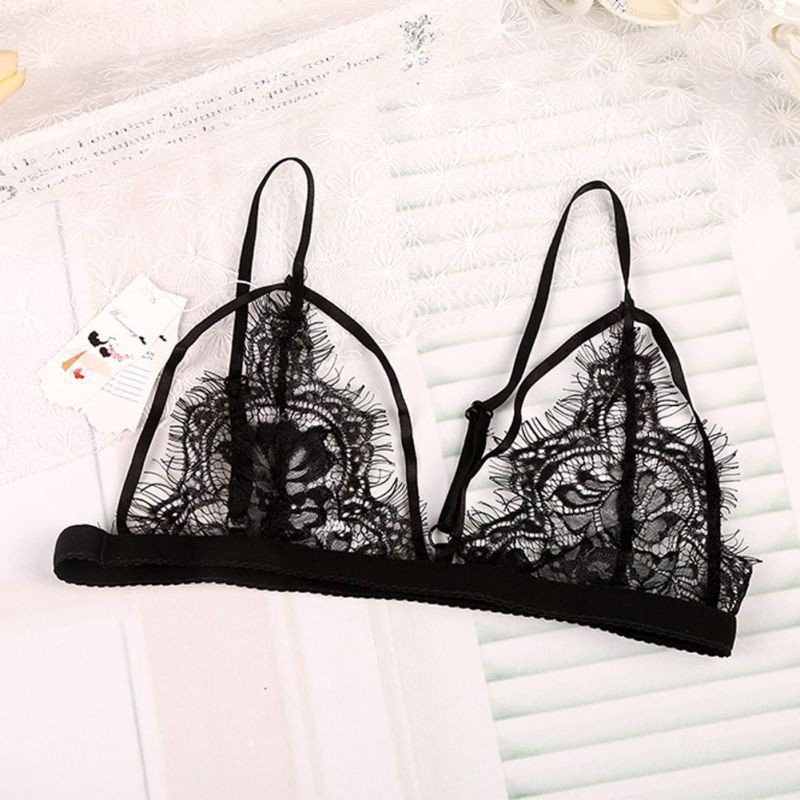 Áo lót ren xuyên thấu họa tiết hoa thời trang nữ gợi cảm