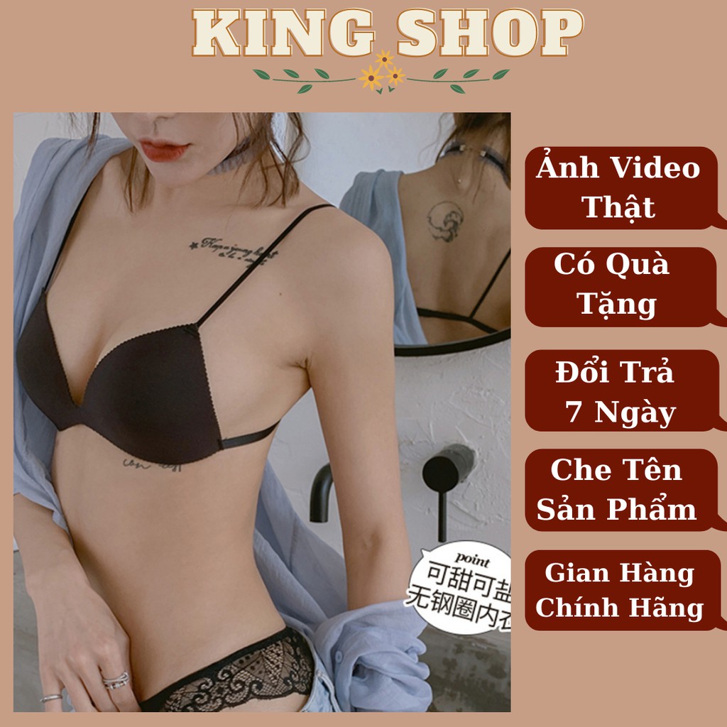 Áo Ngực Su Mút Mỏng - Bra Dây Mảnh - Áo Lót Nữ Cài Sau Hót Kingshop B818