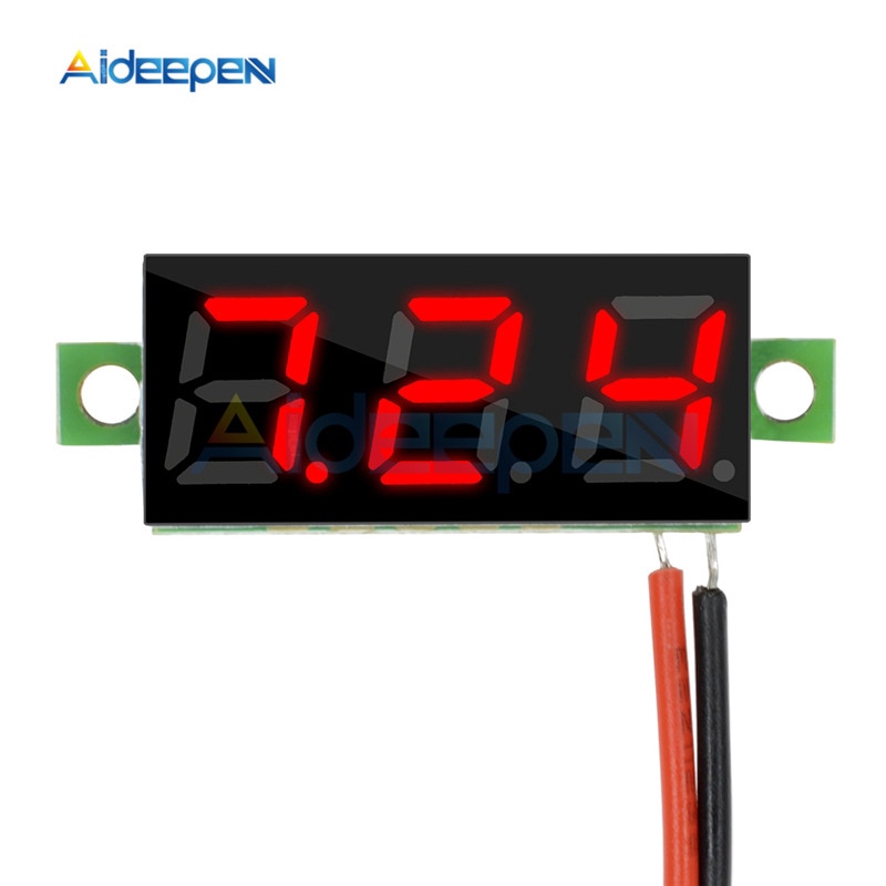 Vôn Kế Kỹ Thuật Số Màn Hình led 0.28 inch dc 2.5v-30v Chuyên Dụng Cho Xe Hơi