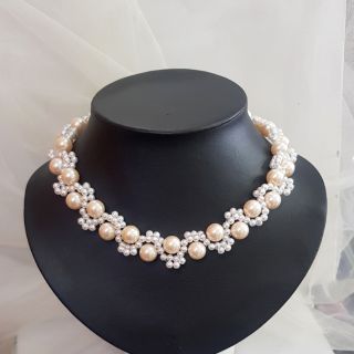 Vòng cổ ngắn giả ngọc trai